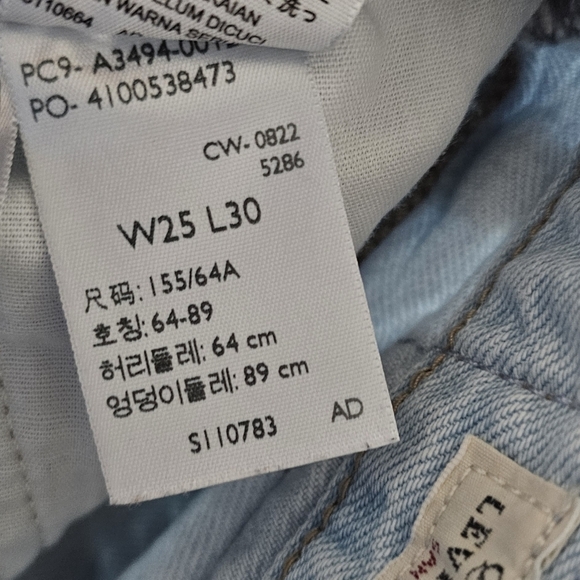 Baggy Dad Levis jeans in light Sugar color size 25 - Picture 13 of 16